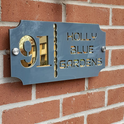 Contemporary Floating Acrylic House Sign