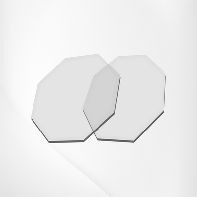 Set of 2 - Clear Acrylic Ganache Plates - ROUND - SQUARE - HEXAGON