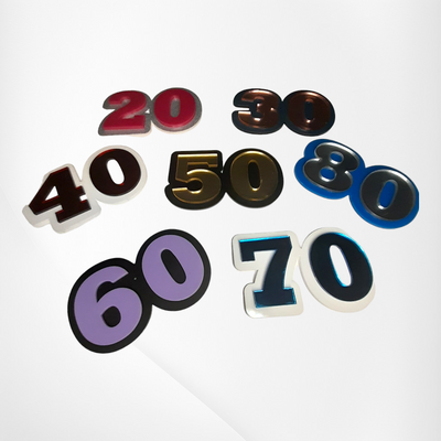 Double-Layered Numbers Cake Toppers