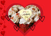 6x Valentine's Day Acrylic Cupcake Toppers Heart shaped Valentines toppers Love Valentine Toppers