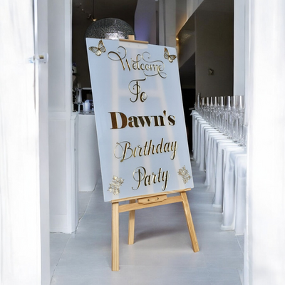 Personalised Acrylic Wedding Birthday Sign