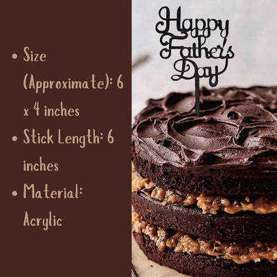 Father's Day Cake Topper Acrylic 1.5mm Thick