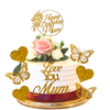 Happy Birthday Mum 9-Piece Cake Topper Set - Perfect for Celebrations!