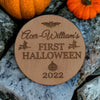 Personalised Engraved Baby's First Halloween Name Plaque