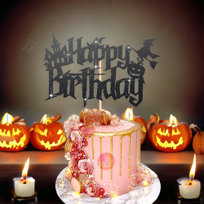 Halloween Happy Birthday Cake Topper