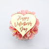 6x Valentine's Day Acrylic Cupcake Toppers Heart shaped Valentines toppers Love Valentine Toppers