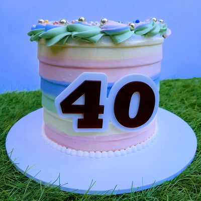 Double-Layered Numbers Cake Toppers