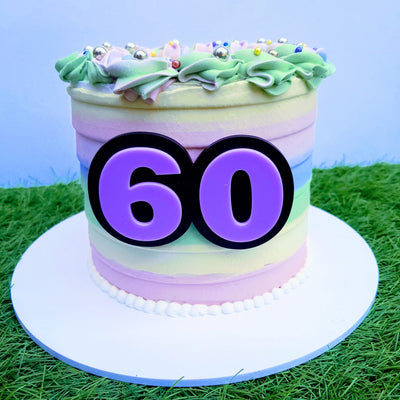 Double-Layered Numbers Cake Toppers