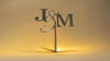 Wedding Acrylic Cake Topper initial Charms