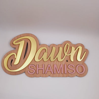 Personalised Double Layered Plywood and Acrylic / Engraved Wall Decor