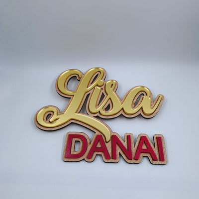 Personalised Double Layered Plywood and Acrylic / Engraved Wall Decor