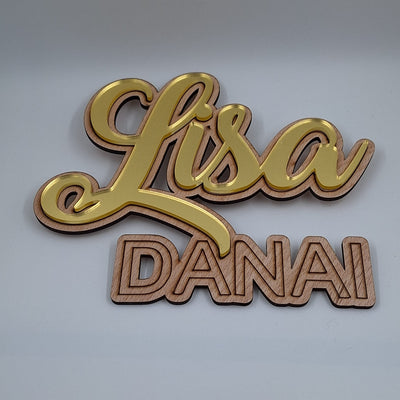 Personalised Double Layered Plywood and Acrylic / Engraved Wall Decor