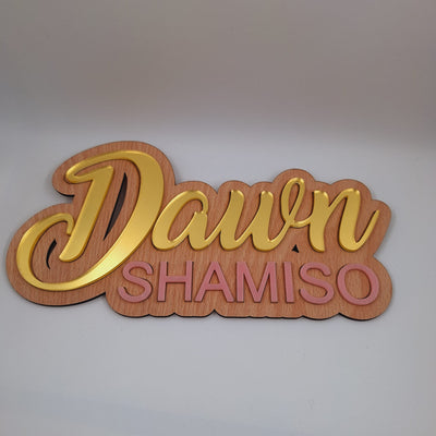 Personalised Double Layered Plywood and Acrylic / Engraved Wall Decor