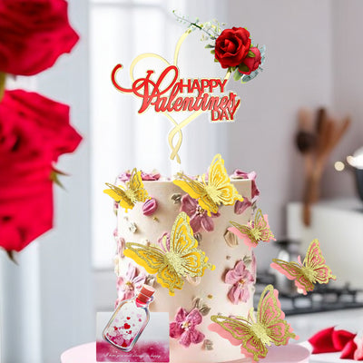 Valentine's Day Cake Topper Set