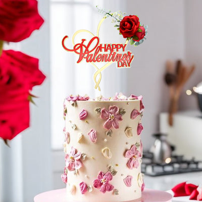 Valentine's Day Cake Topper Set