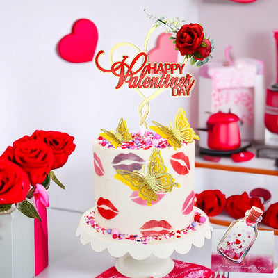 Valentine's Day Cake Topper Set