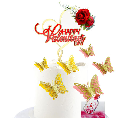 Valentine's Day Cake Topper Set