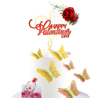 Valentine's Day Cake Topper Set