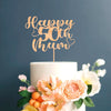 Happy 70th Mum Custom Wooden Cake Topper - (Personalised) by 3 LITTLE DESSERTS