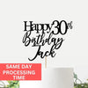 Personalised Happy Birthday Cake Topper